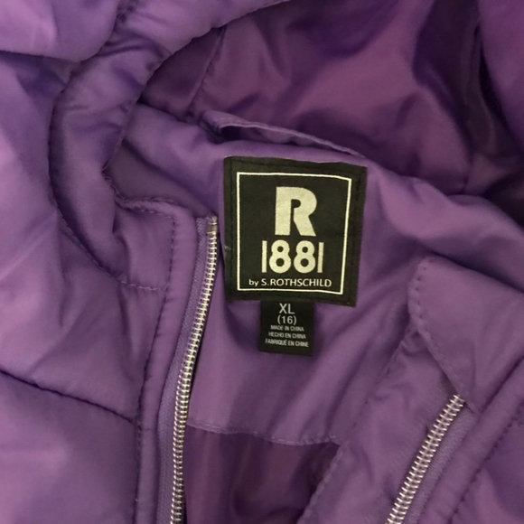 Rothschild Children's Purple Puffer Coat - Picture 3 of 3